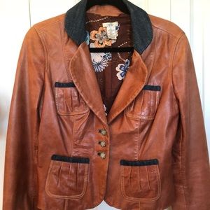 Light brown leather jacket